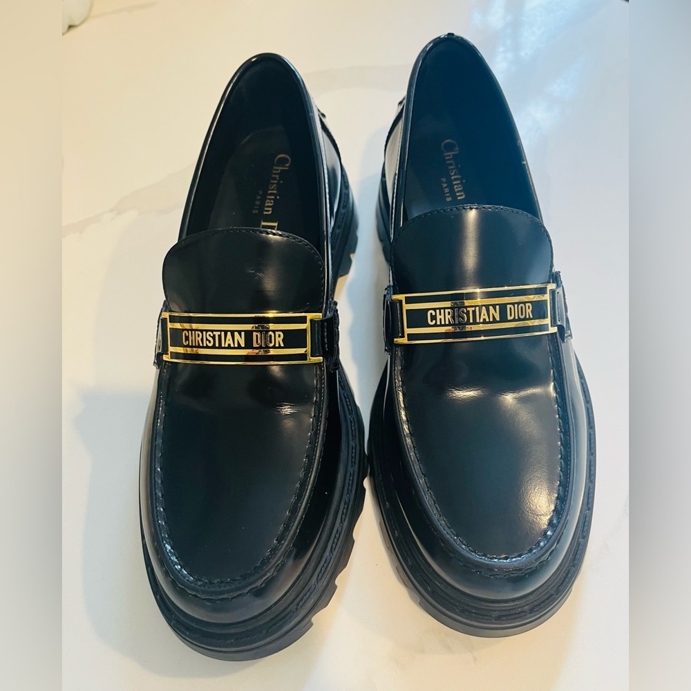 Authentic Christian Dior Code Black Platform Chun… - image 1